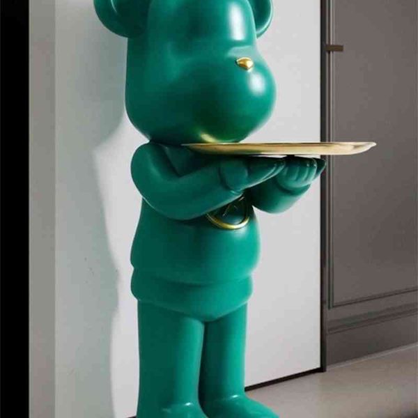 

violent bear welcome landing next to the tv cabinet in super large living room