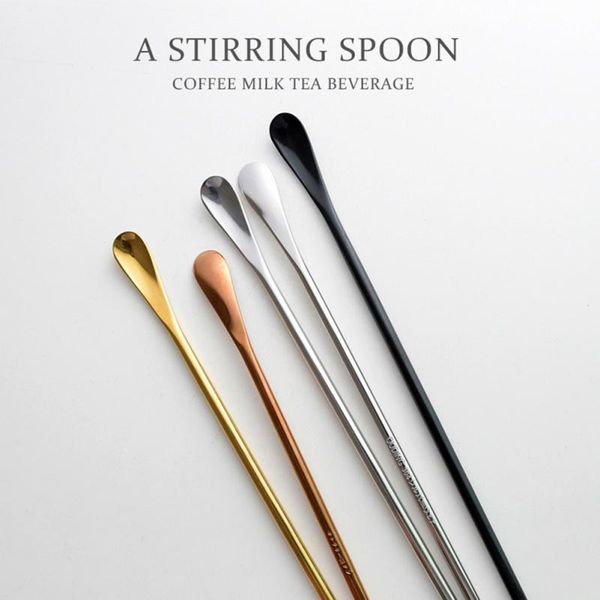 

simple coffee stir bar 304 stainless steel stir bar mirror coffee spoon long handle/short handle dessert spoon axir