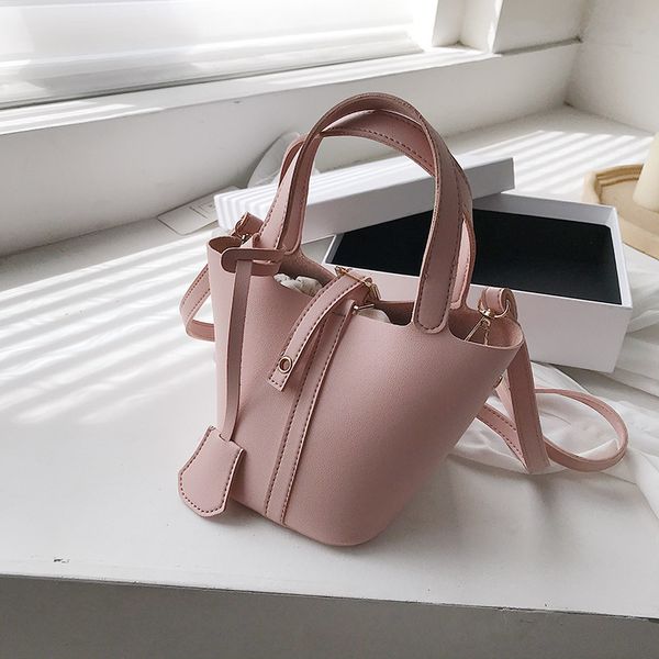 

simple small style women's one shoulder handbag messenger bucket bag