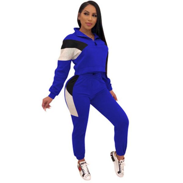 

womens multicolor splicing sets fashion trend long sleeve zipper short pants sports suits designer female autumn new casual tracksuits, Gray