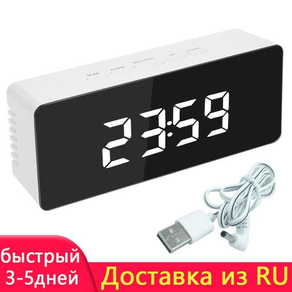 

other clocks & accessories mirror led night lights wall clock digital alarm lamp square rectangle multi-function desk