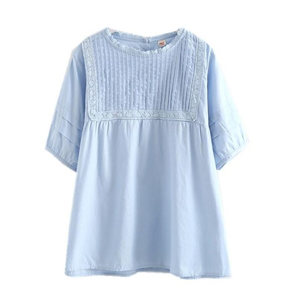 

women's blouses & shirts kawaii harajuku summer lace loose doll womens, White