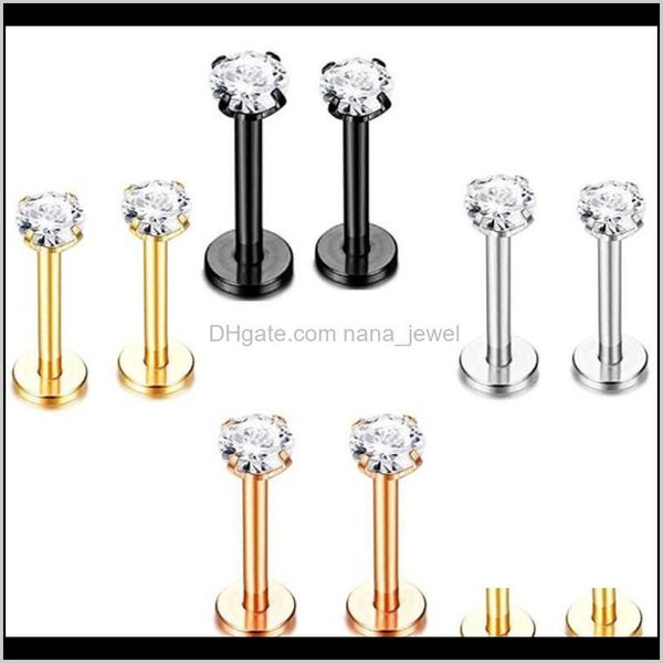 Acciaio inossidabile chirurgico Sopracciglio Naso Labbro Captive Bead Ring Tongue Piercing Trago Cartilagine Orecchino Gioielli per il corpo Gkoqt Dp2Eb