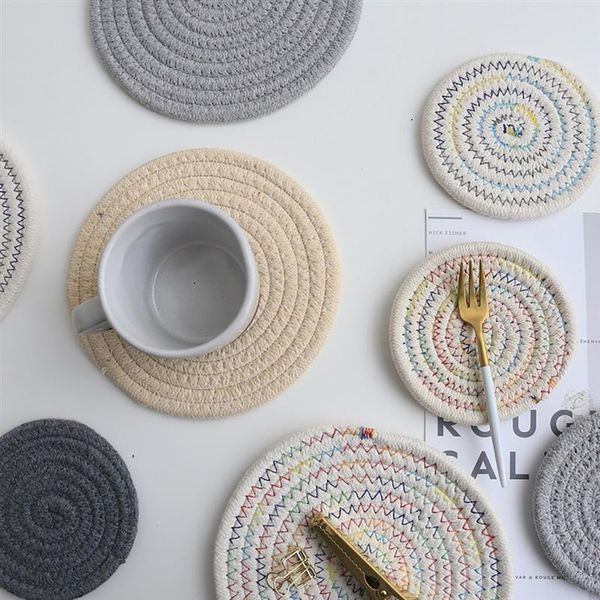 

mats & pads placemat pad coasters kitchen table soft cotton bowl padding mat insulation round placemats handmade