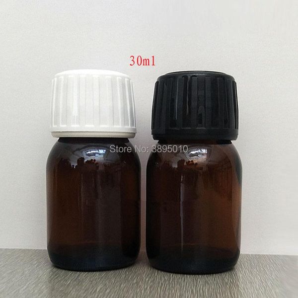 

storage bottles & jars amber essential oil refillable bottle pot 30ml cosmetic cream travel container f1103