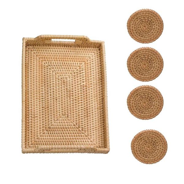 

storage baskets rattan tray with ,rectangle serving tray,rattan basket handles,decorative for coffee table