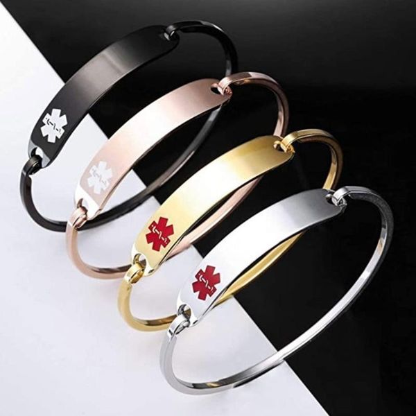 

bangle personalized bracelet made by titanium steel durable strong water dust rust proof fit for men women young people, Black