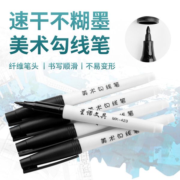 

black mk-423 single head marker writing 1.0 mm oil based quick drying art star pai