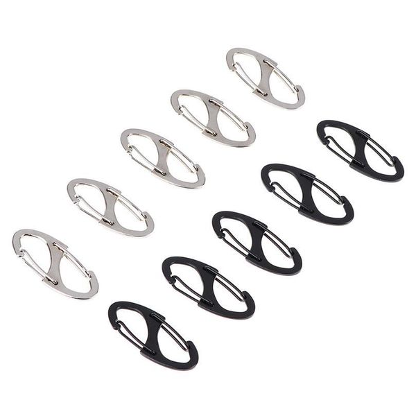 

locking carabiner keychain 8 ring quick release clip buckle protable quickdraws hiking climbing camping tool g jllxvb