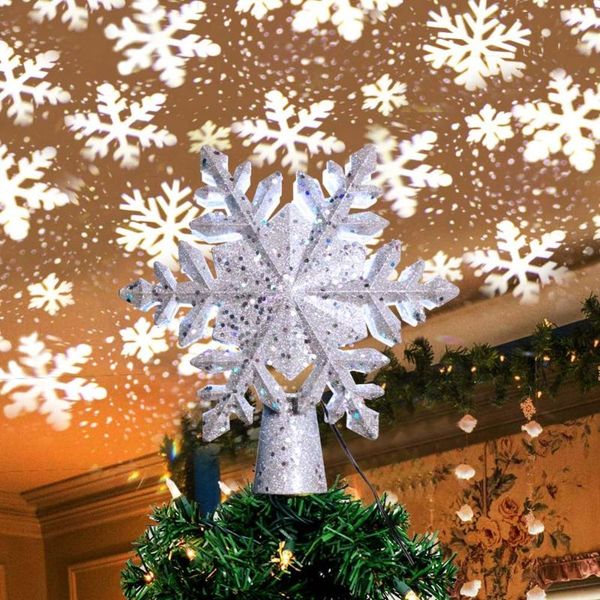 

christmas decorations ourwarm tree er star lighted 3d glitter silver snow ers snowflake projector year home decoration