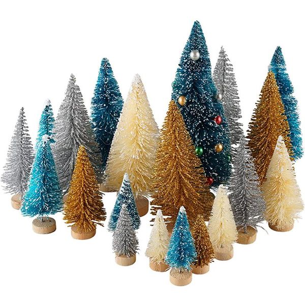 

christmas decorations 33pcs mini sisal silk xmas tree creative ornaments for home year party decoration arbol de navidad