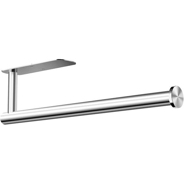 

storage baskets paper towel holder- self adhesive or drilling under cabinet sticky holder wall mount for kitchen bathroom