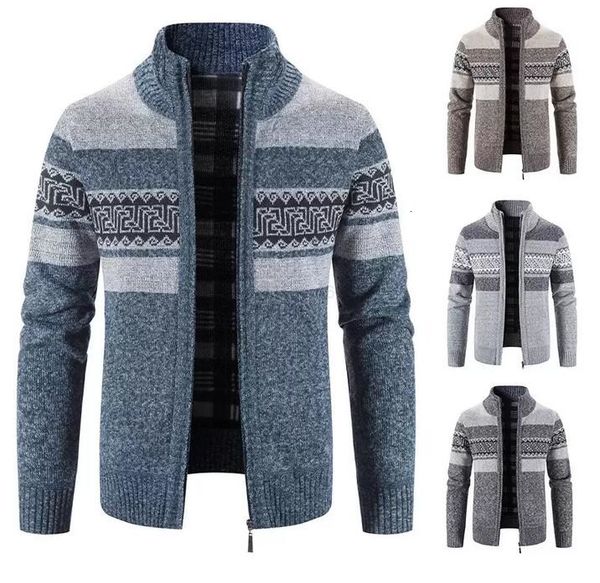 

size xxxl plus mens sweater vintage designer knitted sweatercoat men european style man sweaters coat pattern cardigan wool a384, White;black