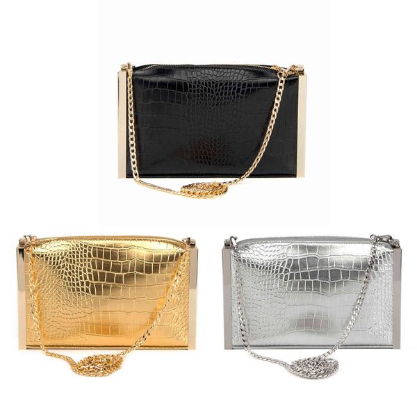 

straight fashion print pu bag single shoulder messenger chain pillow hand