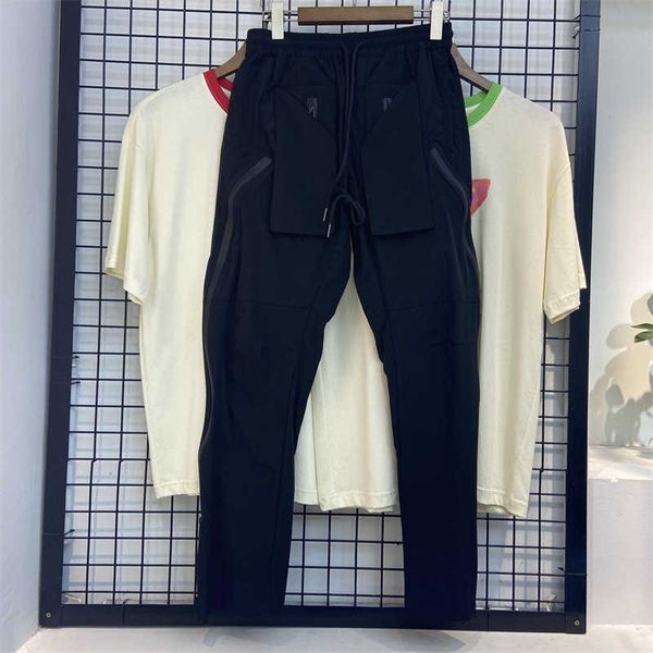 

men's pants ins men's loose casual high street dark ro style fashion pants, Black