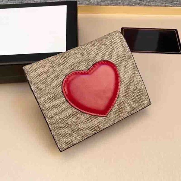 

designers women wallet fashion simple square wallets purses luxurys 2 fold card holder thin handbag, Red;black