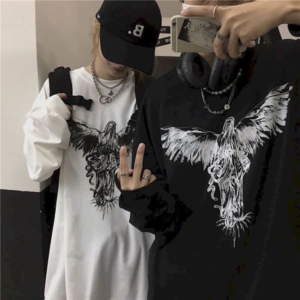 

female long-sleeve shirt autumn ins2021 korean version of harajuku wild loosely loose student bf winds trend lgsr, White