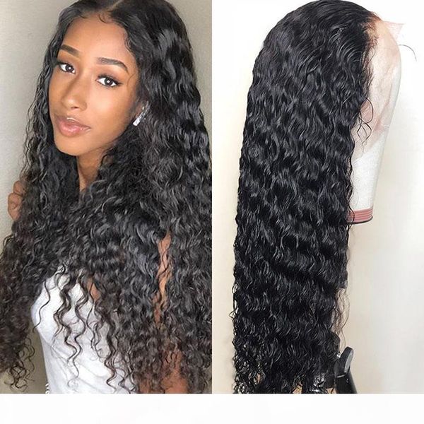 

deep curly wigs 10a human hair 360 full lace natural color human hair wigs 8"-24"inch curly brazilian peruvian indian hair, Black;brown