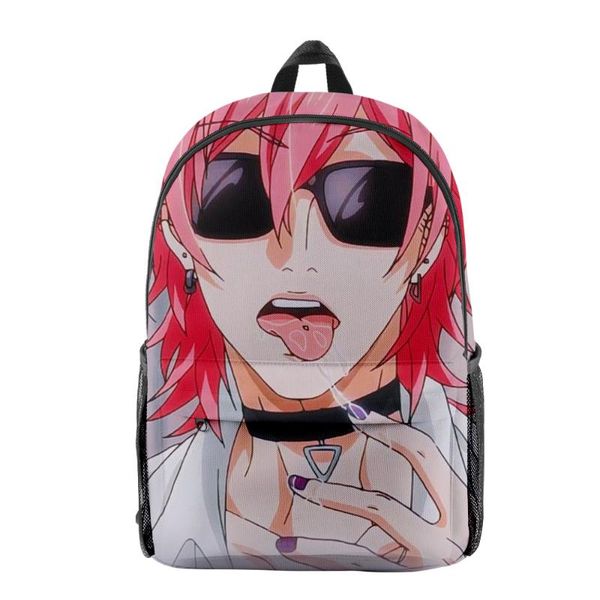 

backpack kawaii yarichin b club 3d merch fashion oxford cloth shoulder printed multi zipper pack casual school bag