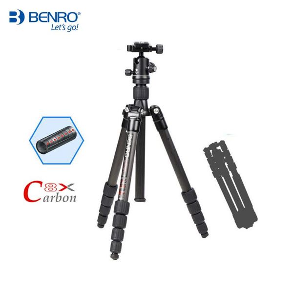 

benro c1690tb0 tripod carbon fiber flexible camera stands with b0 ballhead carrying bag max loading 8kg