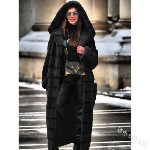

women's winter sheepskin coat fur plus size 4xl 5xl warm fake jacket 211123, Black