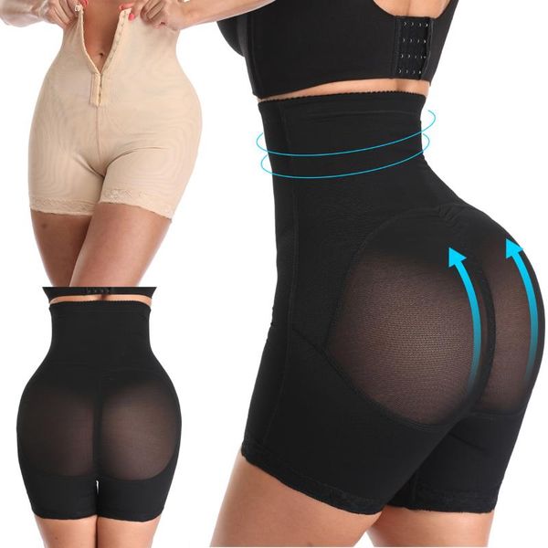 

women's shapers women solid color waistline cotton bodysuit, high waist buckle closed breathable buttocks shorts body slimming shapewea, Black;white
