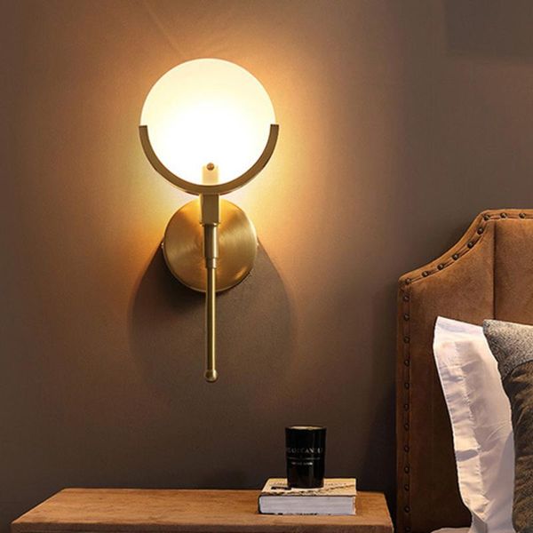 

wall lamp nordic marble bedroom bedside personality light creative art villa aisle corridor el iron