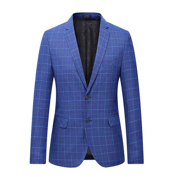 

men's suits & blazers 2021 autumn fashion plaid blazer casual slim fit prom dress men stage wear male suit jacket 5xl 6xl 7xl, White;black