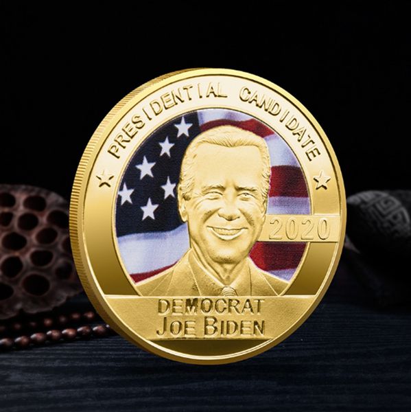 

non magnetic crafts joe biden commemorative coin gold plated souvenir badge collectible gift art