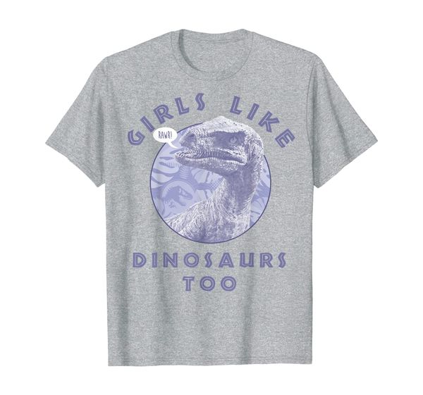 

jurassic world two raptor girls like dinos graphic t-shirt', White;black