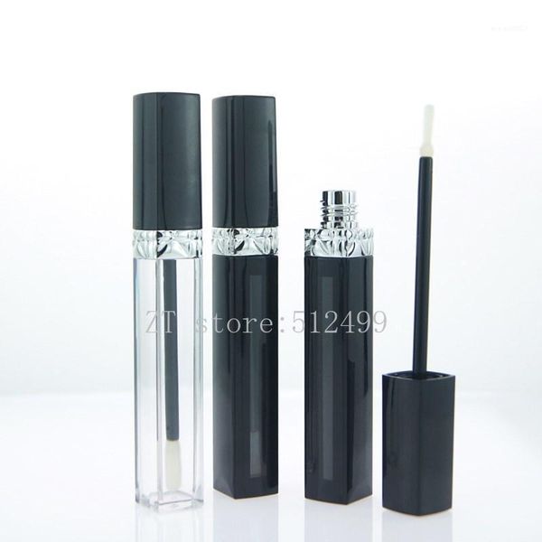 

10/30/50pcs black transparent long 5ml square lip gloss bottle empty cosmetics makeup diy glaze tube refillable container storage bottles &