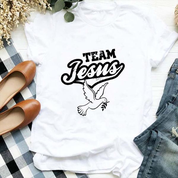 

spring summer fashion streetwear womens t shirt harajuku cross of jesus print female tee comfotable, White