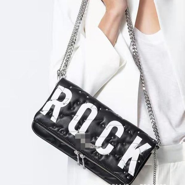 

waist bags cow leather fashion stamping printing women's bag black letter one shoulder comfortable hanging