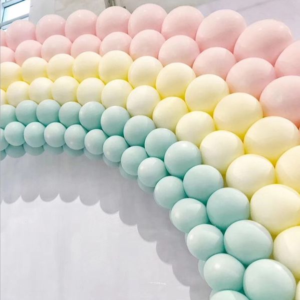 5 pollici Macaron Candy Pastel Balloons Lattice Round Helium Balloon Arch Decor Birthday Party Baloons all'ingrosso