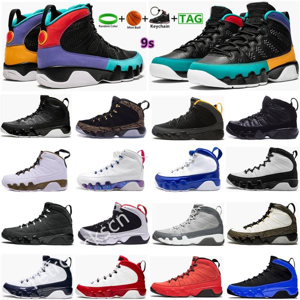 

2022 mens 9 basketball shoes 9s change the world bred racer pearl blue snakeskin white pink universitygold silver glitter barons men sports