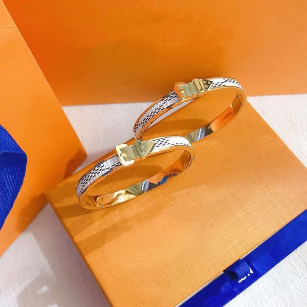 

luxury designer jewelry fashion bracelet women's woven tassel embroidery wholesale gift belt box, Golden;silver