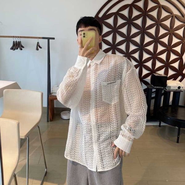 

sunscreen chen dafu shirt men's summer leisure vacation long sleeve breathable shirt youth versatile et, White;black