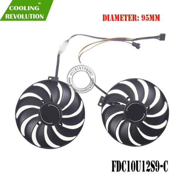 

95mm t129215su pld10010s12hh fdc10u12s9-c dc12v 4pin graphics fan for asus dual rx 5500xt