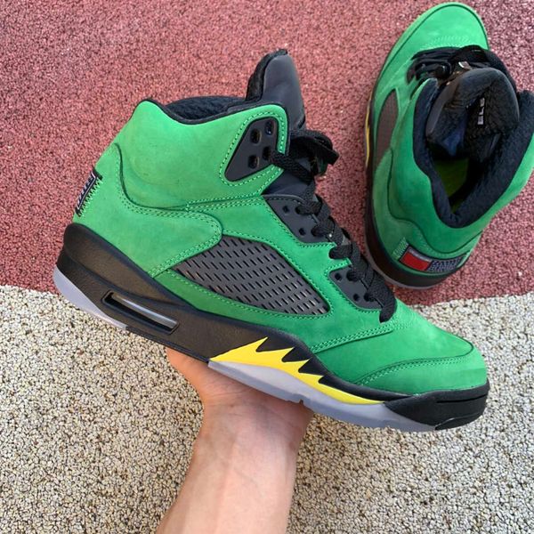 

apple green basketball shoes 5s good quality jumpman 5 fashion sneakers