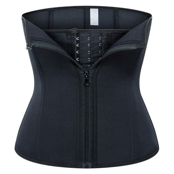 

waist support s-ports corset trainer double pressing underbust body shaper shapewear slimming belt, Black;gray