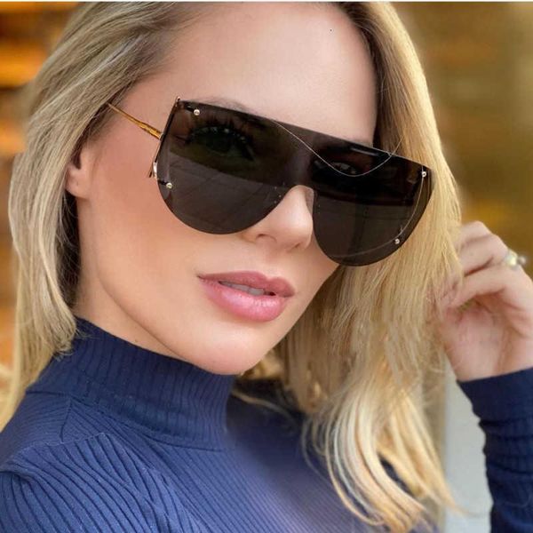 

sunglasses fashion vintage luxury metal frameless one-piece classic colorful personality all-match female shade, White;black