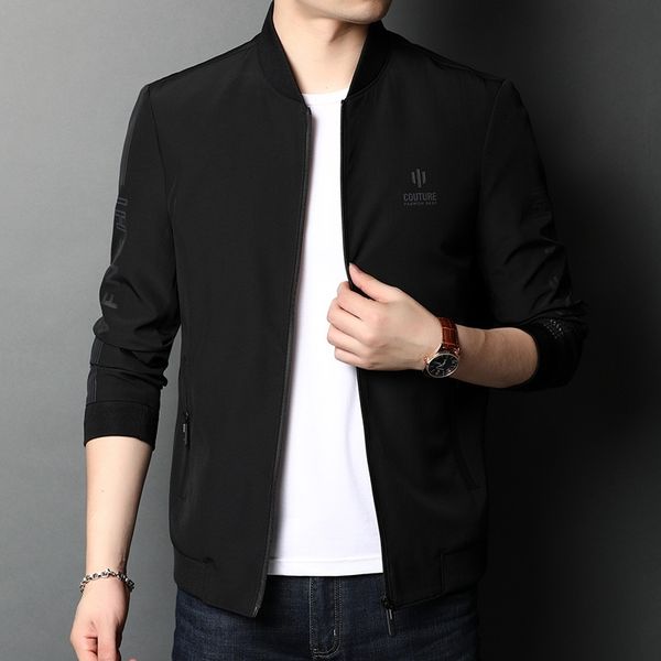 

2021 new jacket spring autumn trend coat middle-aged and youth sports outdoor casual men's wear, Black