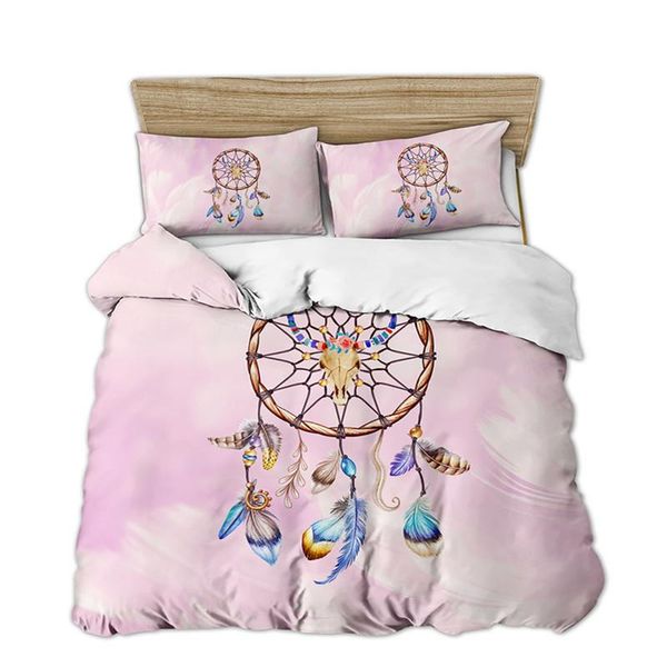 

dream catcher bedding set bohemian print duvet cover set with pillowcase 3pcs design  king bed gift bedline