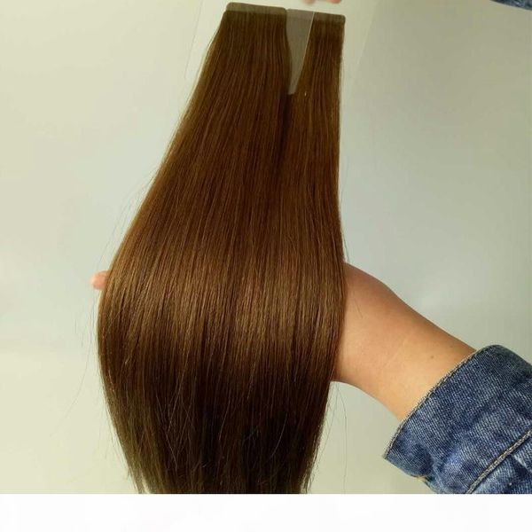 

brazilian virgin hair wet and silk straight weave tape hair extensions, Black