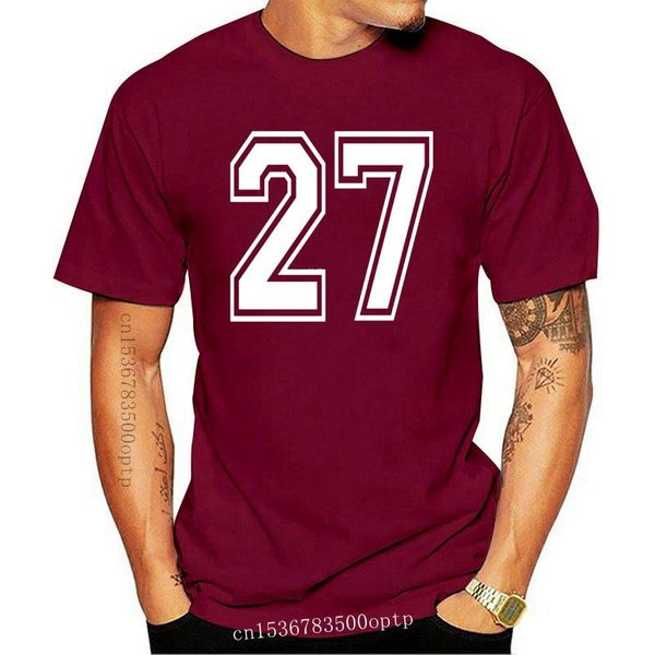 

men's t-shirts men t shirt number 27 age sports player jersey number-rt women tshirts, White;black