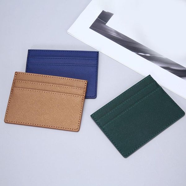 

card holders ultra-thin package double sided bus cover antimagnetic coin purse bank portable, Brown;gray