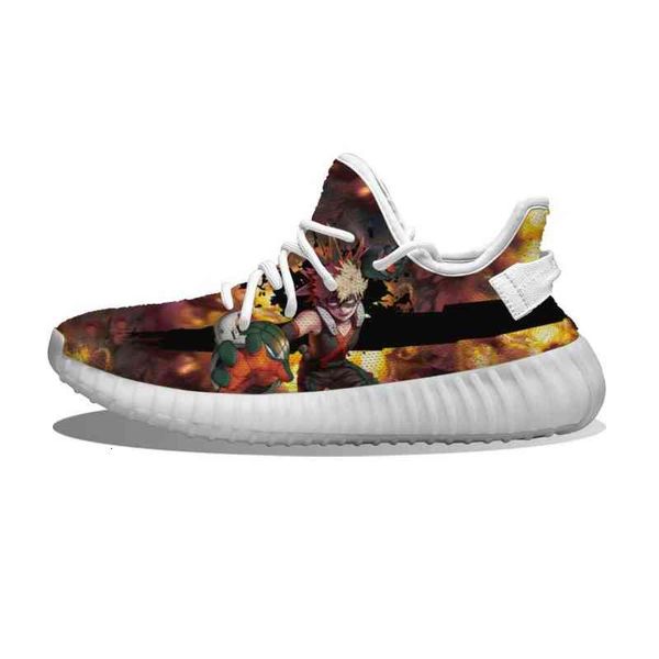 

customized diyanime my hero academia-bakugou katsuki running shoes mesh printed mens womens trainers outdoor sports sneakers, Black;white
