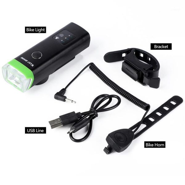 

bike lights light accessories 3-5 hours 350 lumen bicycle headlight with horn usb rechargeable road night riding lamp1