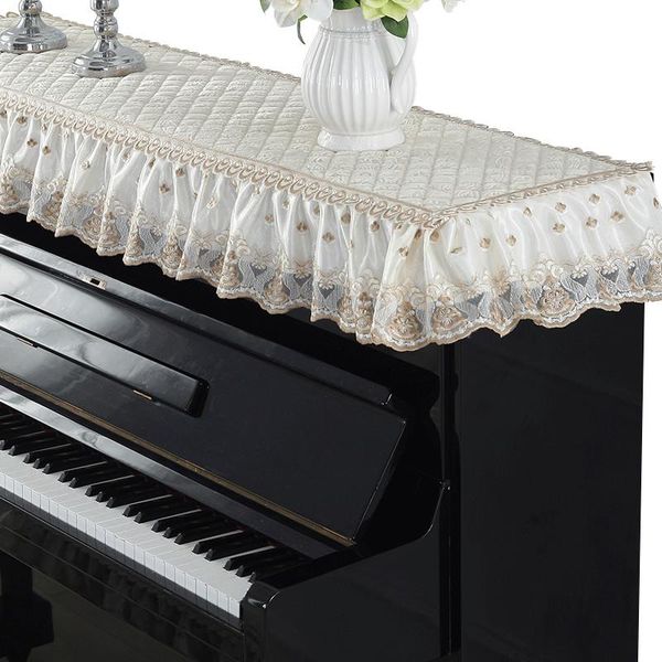 

other household sundries luxury elegant piano covers keyboard towel all dust cover noble suede lace half home durable dustcloth yellow