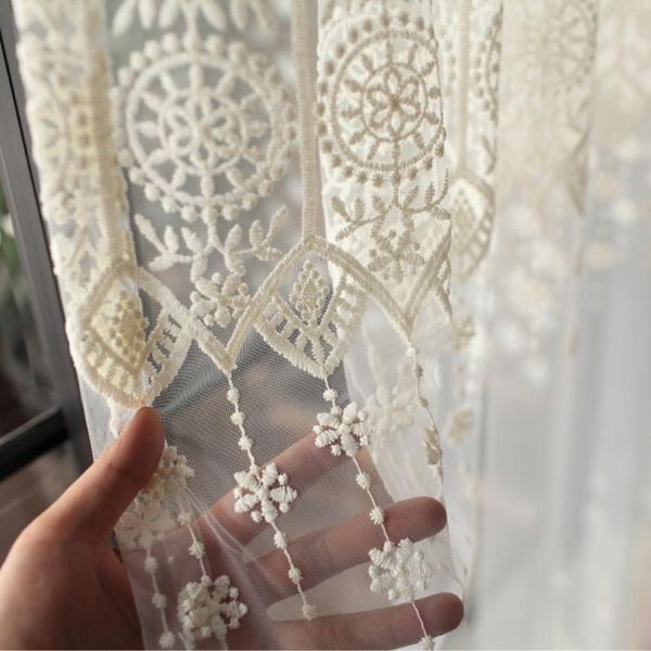 

europen jacquard curtains embroidered voile curtain for living room balcony kitchen tulle curtains drape sheer fabrics t&022 #30